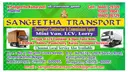 Sangeetha Transport 9940286728, Chennai, Transport Contractor, Agent/Broker, Fleet Owner