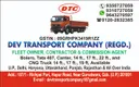 Dev Transport Company, Ghaziabad, Transport Contractor, Fleet Owner, Agent/Broker