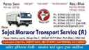 New Sojat Marwar Transport Service, Pali, Agent/Broker, Fleet Owner, Transport Contractor